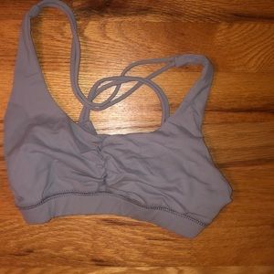 Gray sports bra